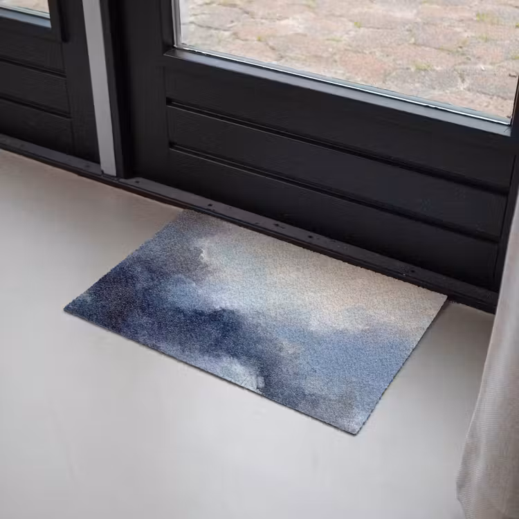 Deurmat - Abstract - Wolken - Modern - Blauw - Kunst — 2