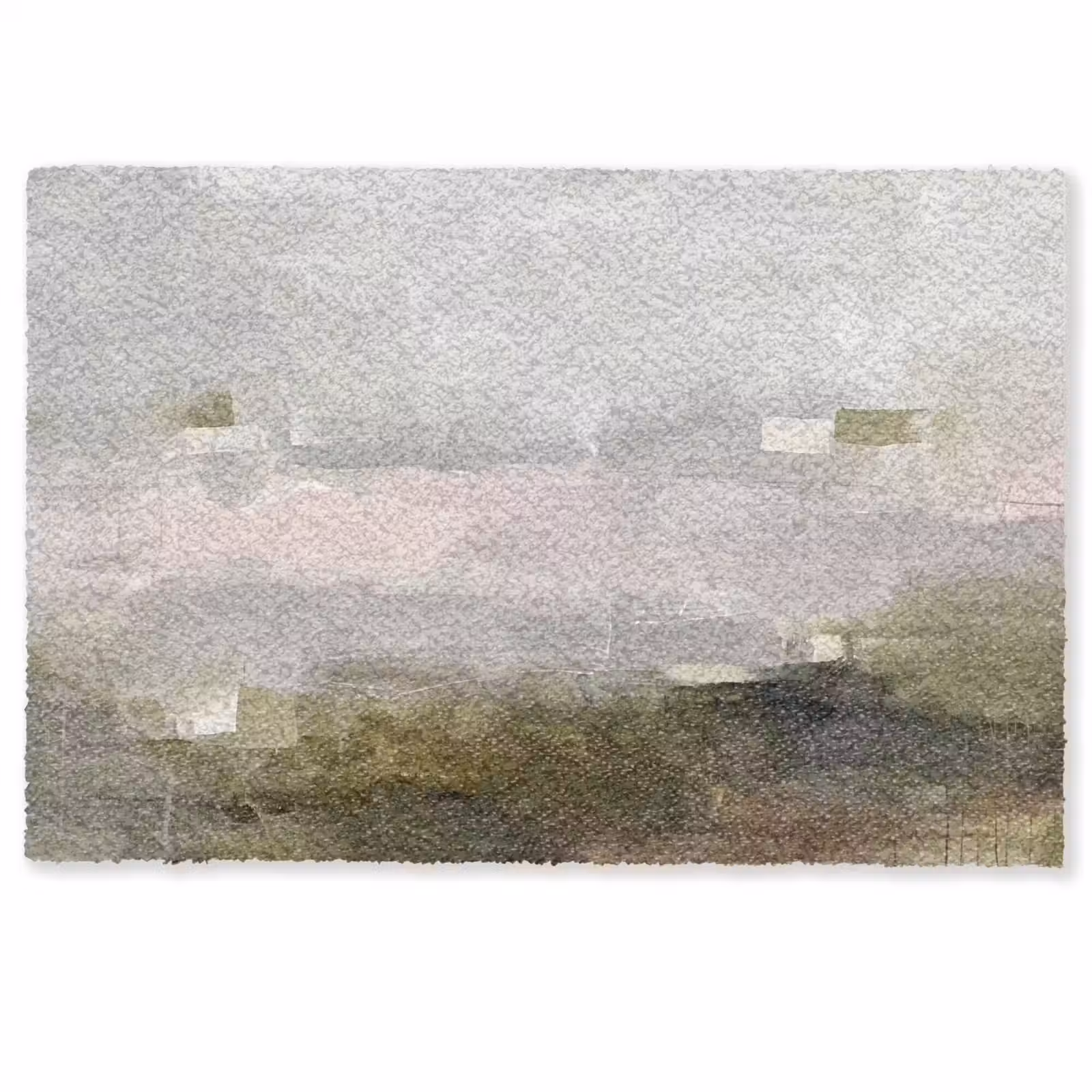 Deurmat - Abstract - Gelaagd - Kunst - Modern - Grijs-Groen — 1
