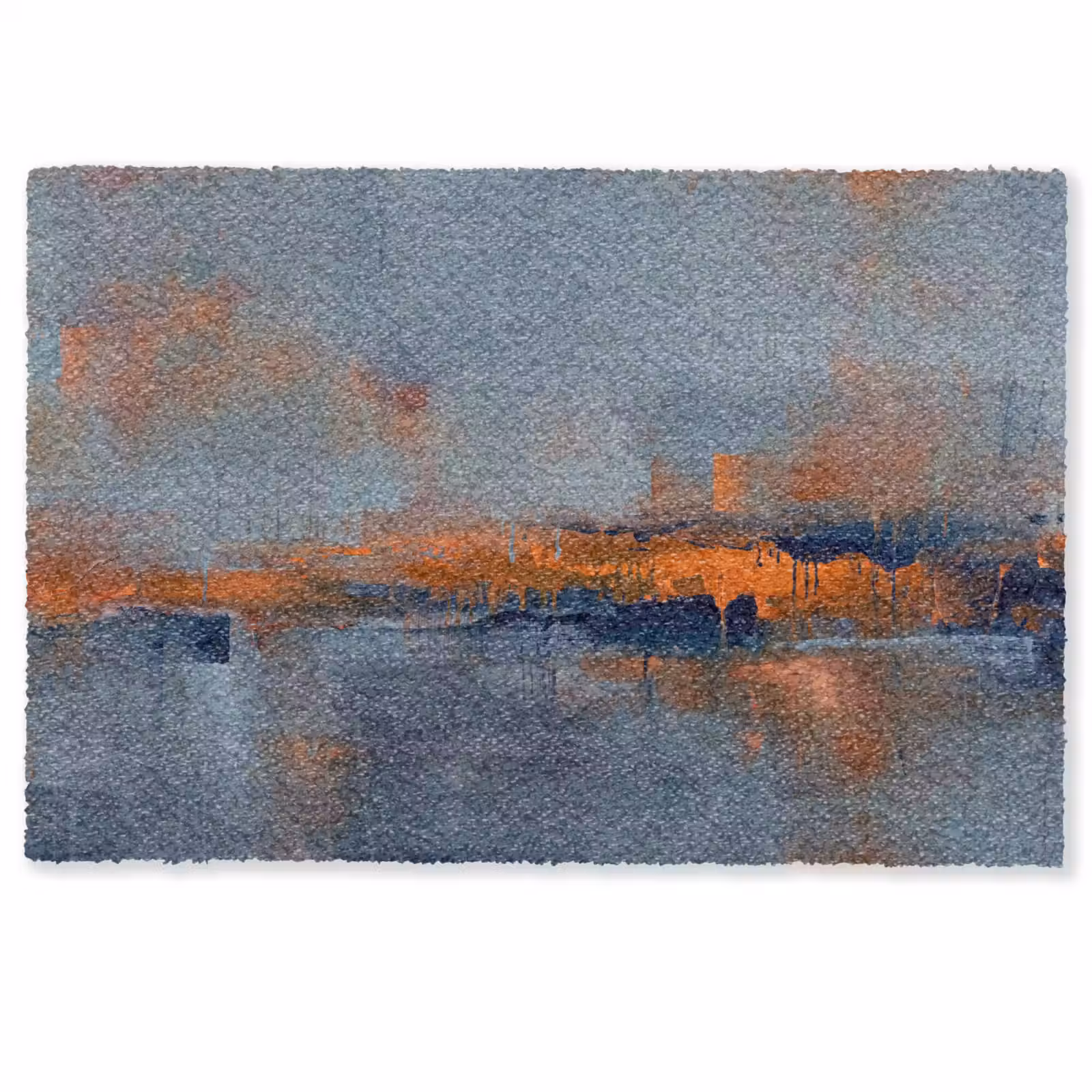 Deurmat - Abstract - Kleuren - Modern - Oranje - Grijs — 1