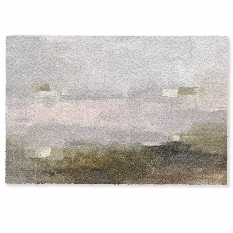 Deurmat - Abstract - Gelaagd - Kunst - Modern - Grijs-Groen — 1