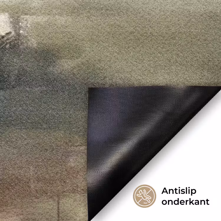 Deurmat - Abstract - Gelaagd - Kunst - Modern - Grijs-Groen — 6