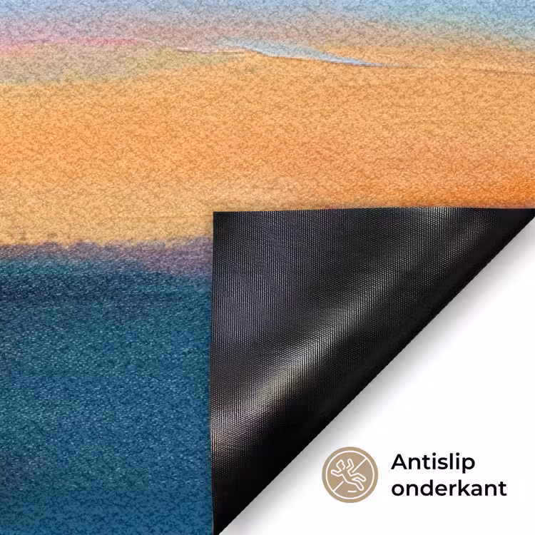 Deurmat - Abstract - Kleurvlakken - Modern - Oranje - Blauw — 6