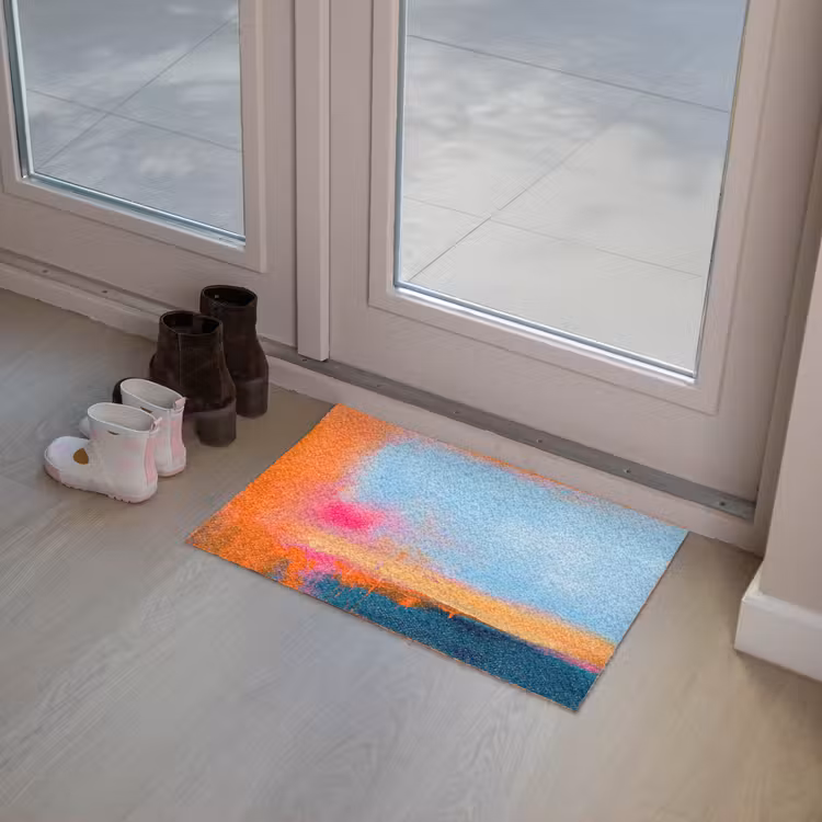 Deurmat - Abstract - Kleurvlakken - Modern - Oranje - Blauw — 8