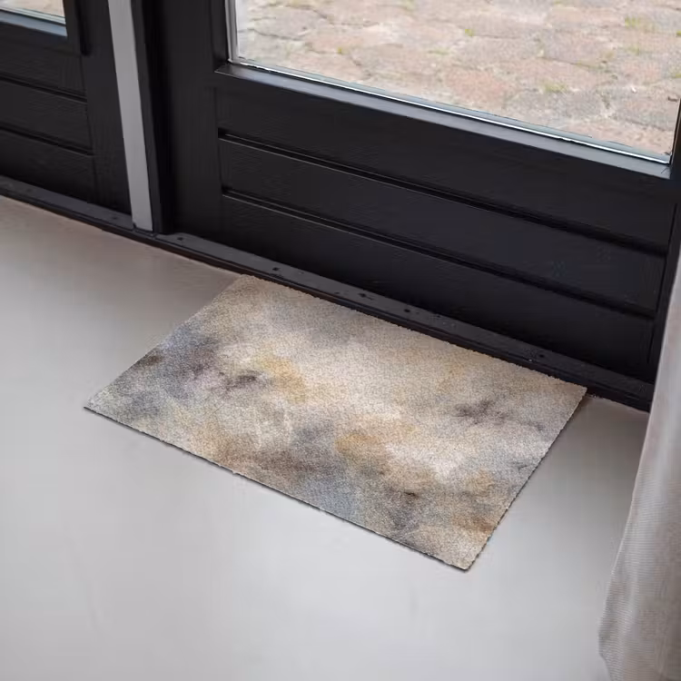 Deurmat - Abstract - Wolken - Sfeervol - Beige - Grijs — 2