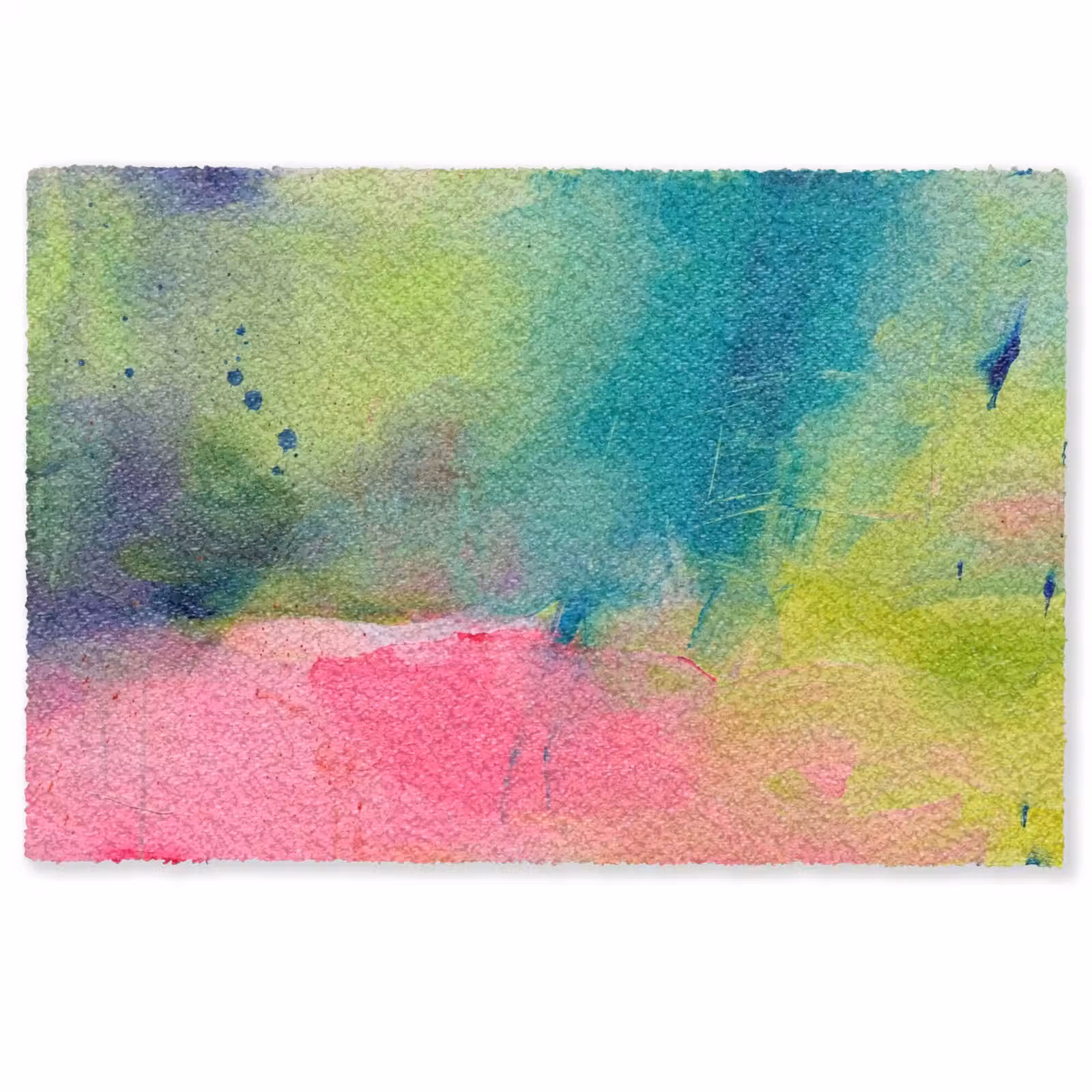 Deurmat - Abstract - Kleuren - Modern - Groen - Roze — 1