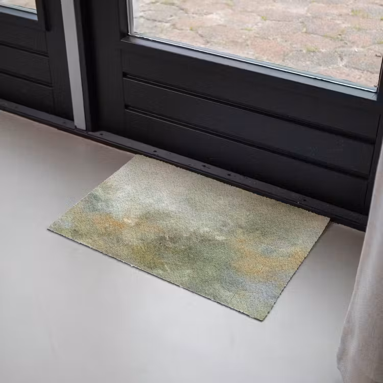 Deurmat - Abstract - Groen - Beige - Modern - Kunst — 2