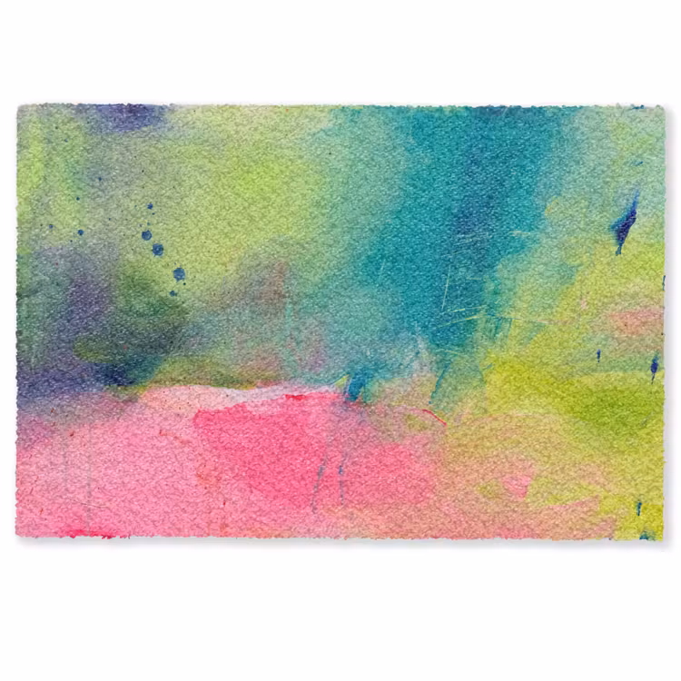 Deurmat - Abstract - Kleuren - Modern - Groen - Roze — 1