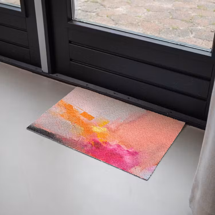 Deurmat - Abstract - Kleurrijk - Modern - Roze — 2