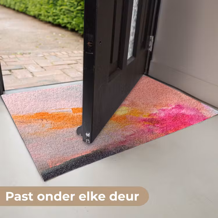 Deurmat - Abstract - Kleurrijk - Modern - Roze — 7