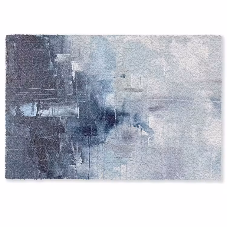 Deurmat - Abstract - Textuur - Kunst - Modern - Blauw — 1