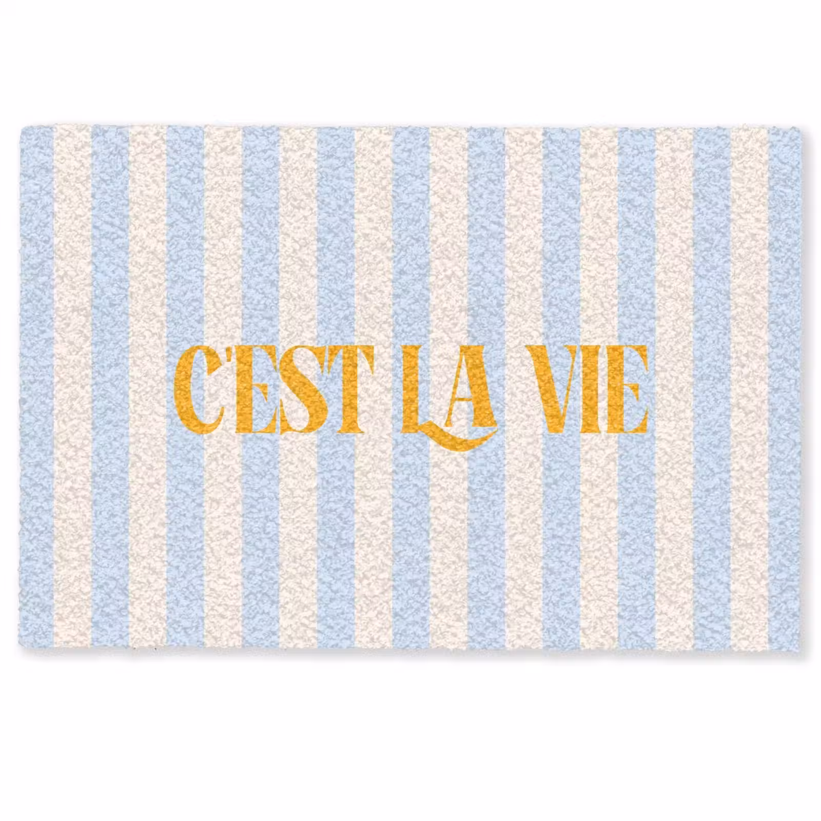 Deurmat - Alt: Oranje - Blauw - Strepen - C'est la vie — 1