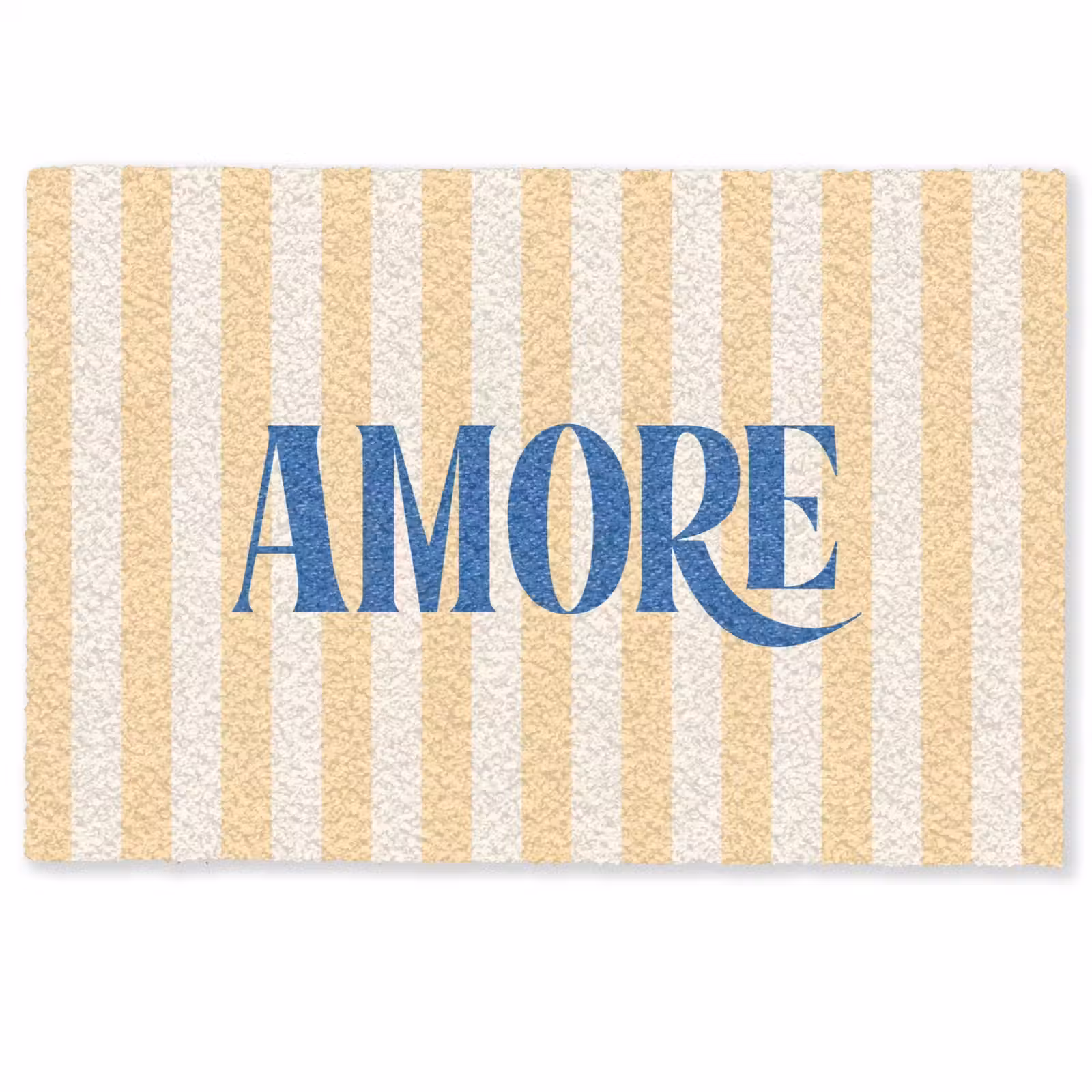 Deurmat - Blauw - Geel - Strepen - Amore — 1