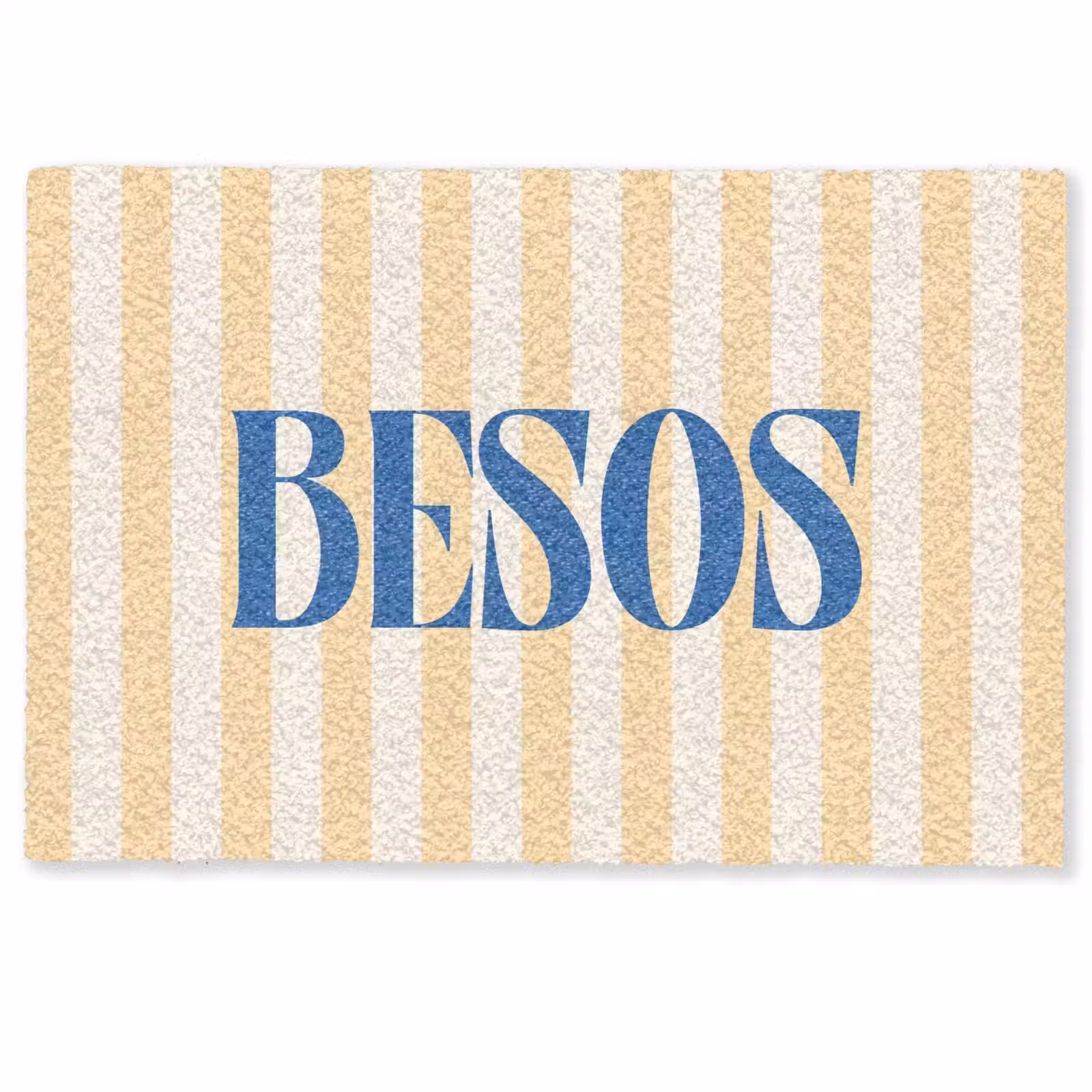 Deurmat - Blauw - Geel - Strepen - Besos — 1