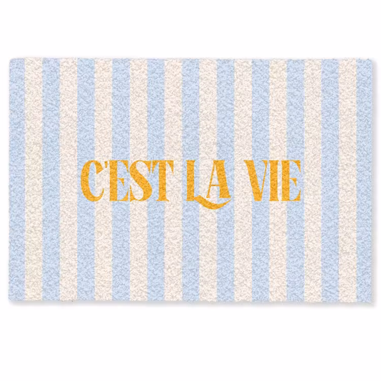 Deurmat - Alt: Oranje - Blauw - Strepen - C'est la vie — 1