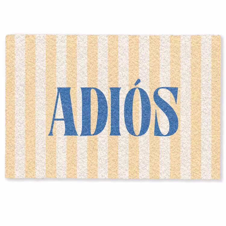 Deurmat - Blauw - Geel - Strepen - Adiós — 1