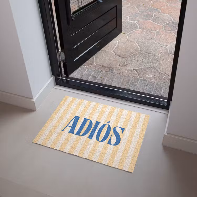 Deurmat - Blauw - Geel - Strepen - Adiós — 4