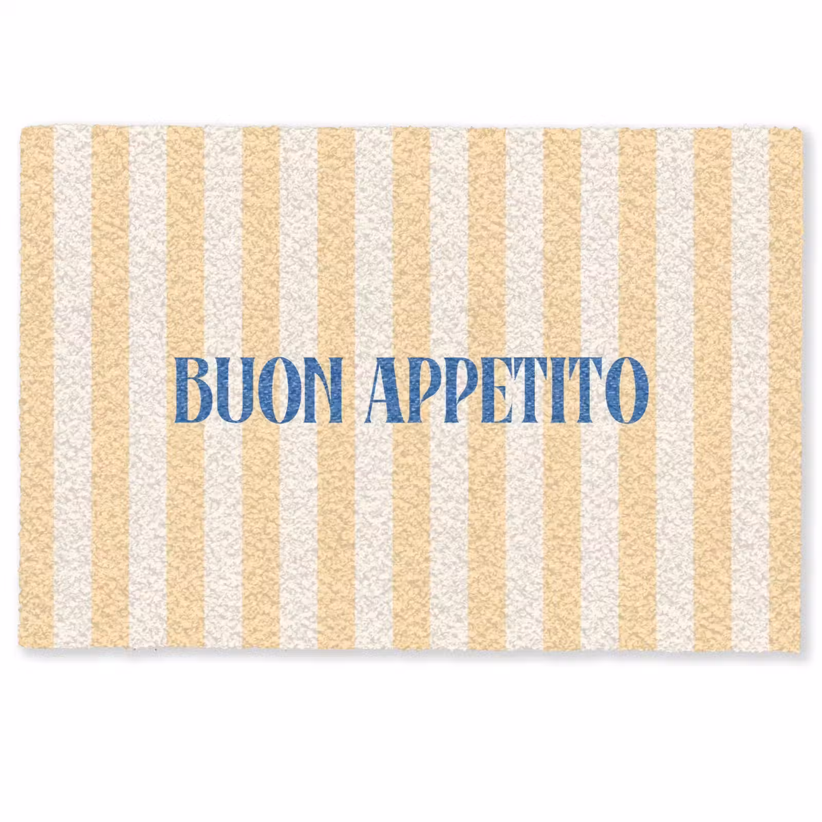 Deurmat - Blauw - Geel - Strepen - Buon Appetito — 1