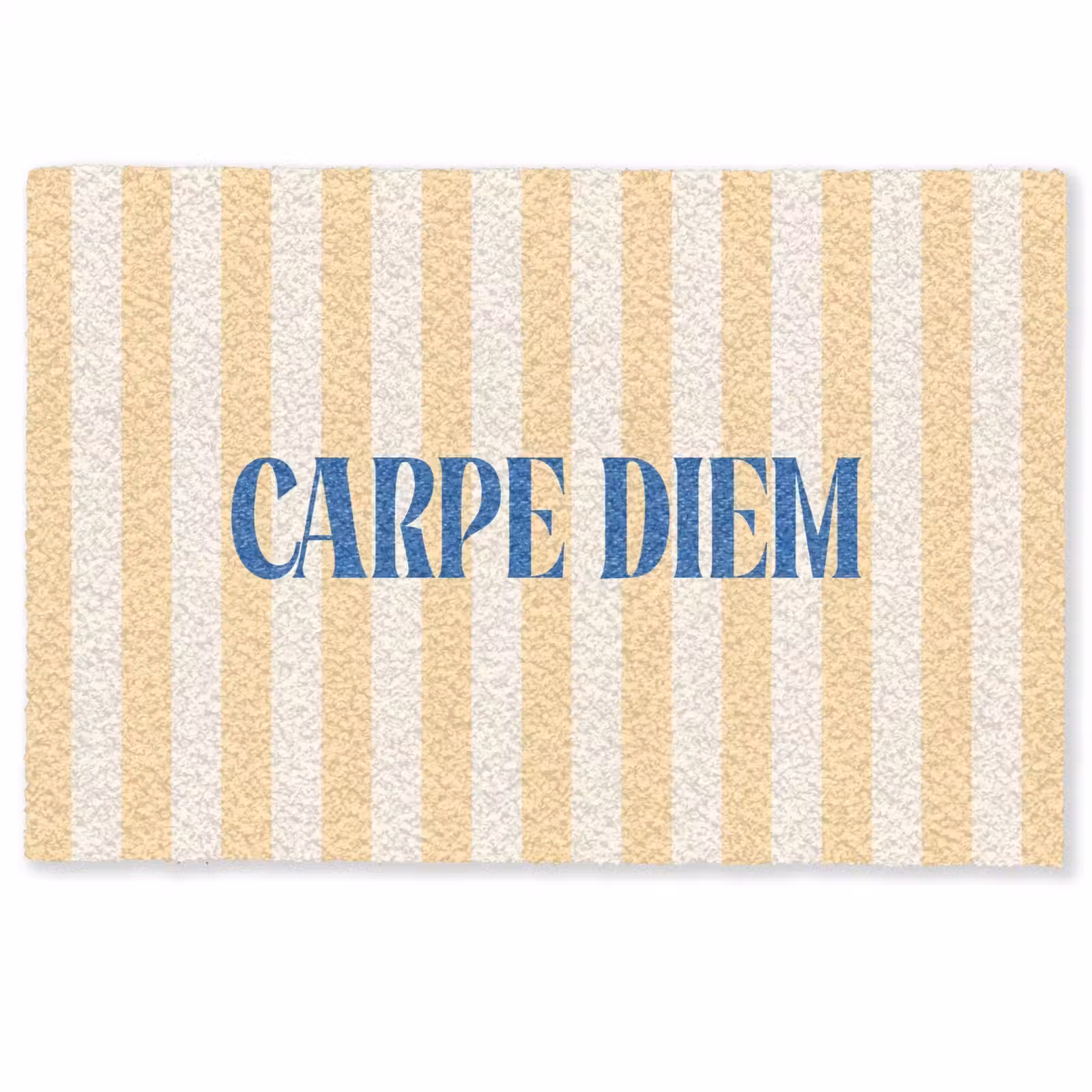 Deurmat - Blauw - Geel - Strepen - Carpe Diem — 1