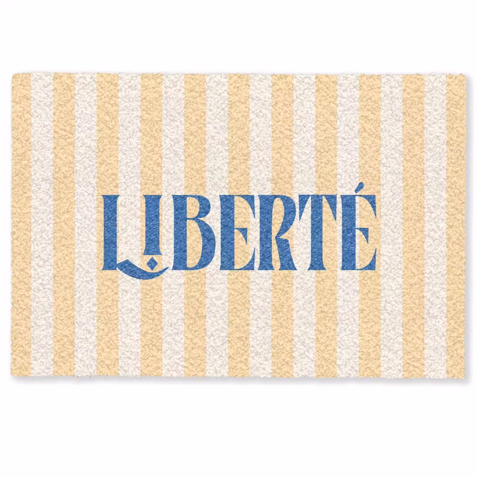 Deurmat - Blauw - Geel - Strepen - Liberté — 1