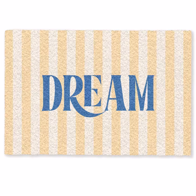 Deurmat - Blauw - Geel - Strepen - Dream — 1