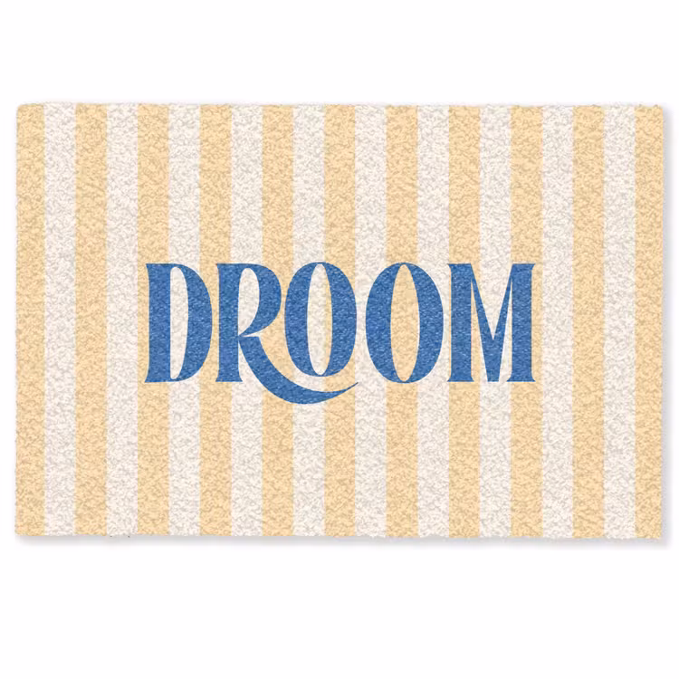Deurmat - Blauw - Geel - Strepen - Droom — 1