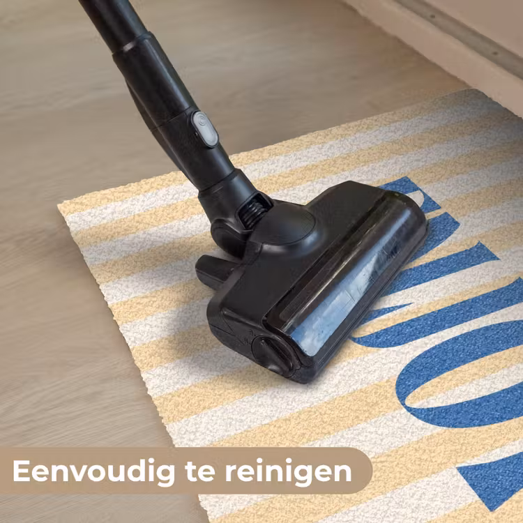 Deurmat - Blauw - Geel - Strepen - Enjoy — 9