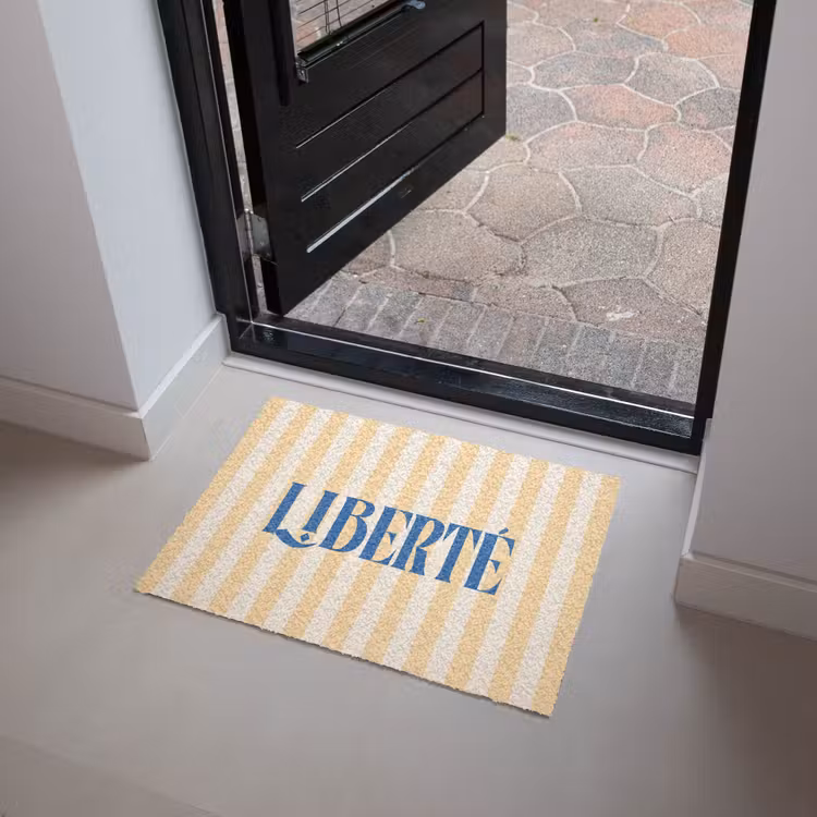 Deurmat - Blauw - Geel - Strepen - Liberté — 4