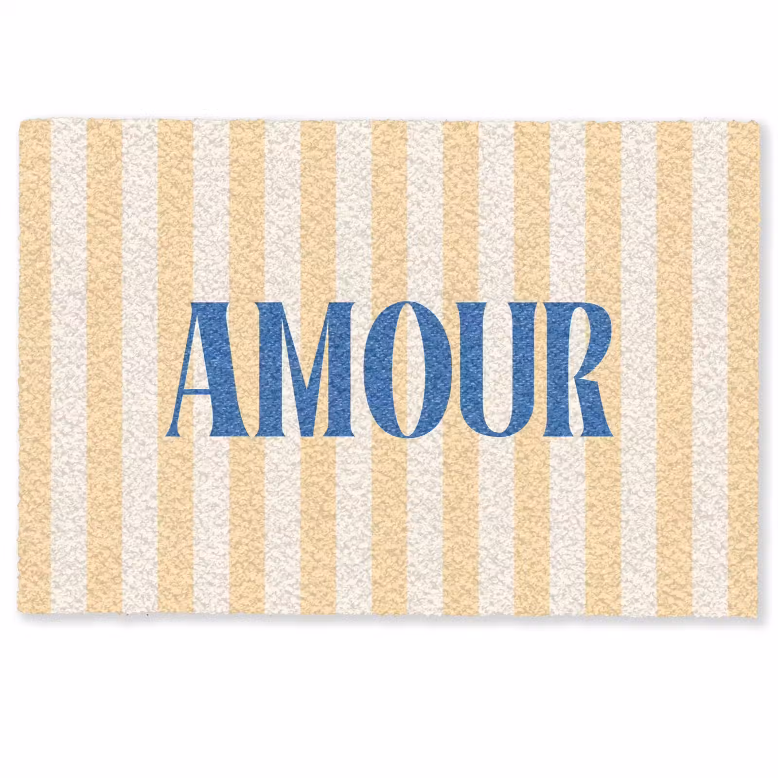 Deurmat - Blauw - Geel - Strepen - Amour — 1