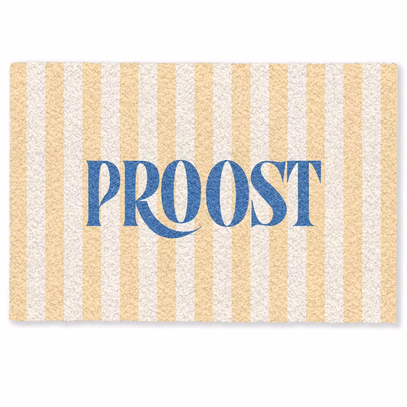 Deurmat - Blauw - Geel - Strepen - Proost — 1