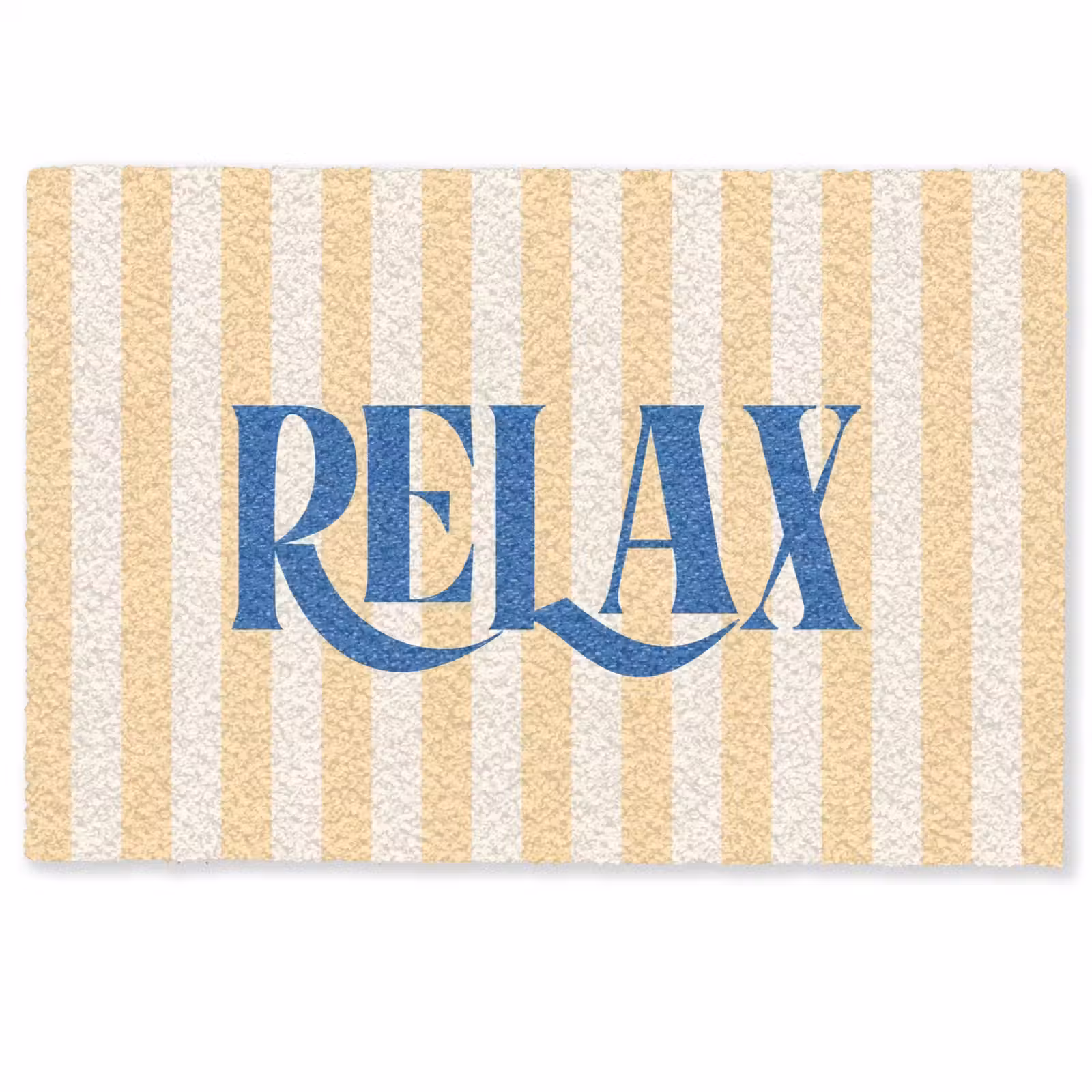 Deurmat - Blauw - Geel - Strepen - Relax — 1