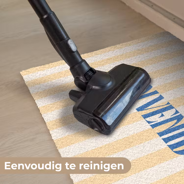 Deurmat - Blauw - Geel - Strepen - Bienvenido — 9