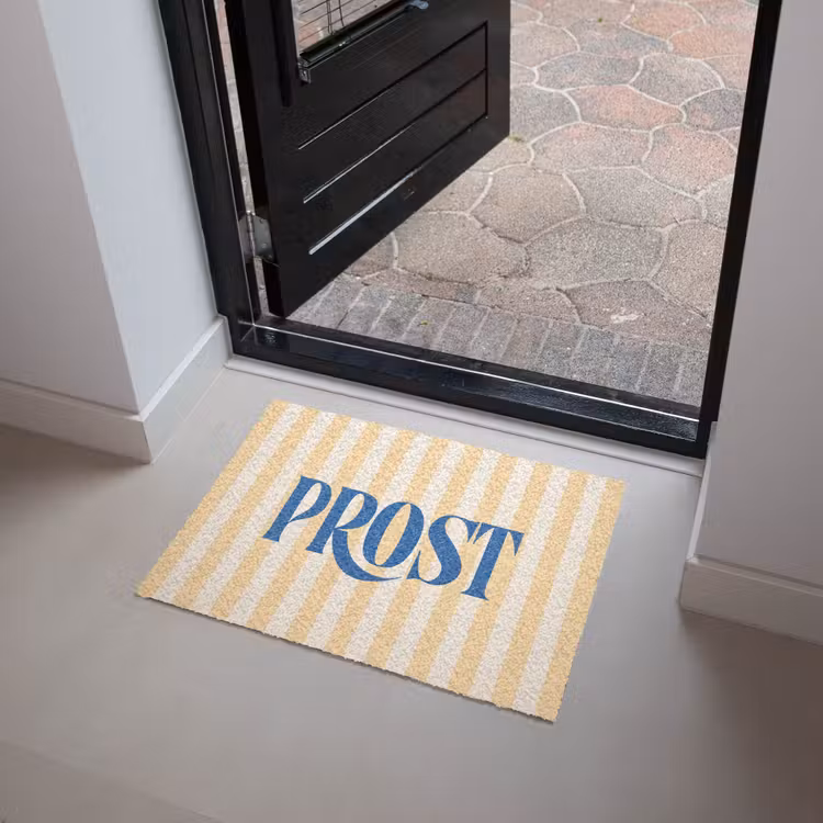 Deurmat - Blauw - Geel - Strepen - Prost — 4