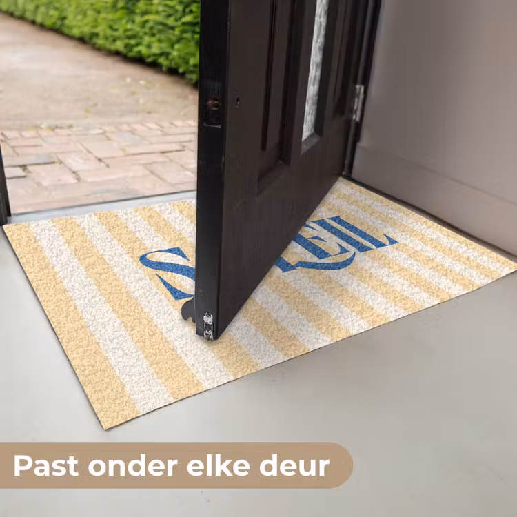 Deurmat - Blauw - Geel - Strepen - Soleil — 7
