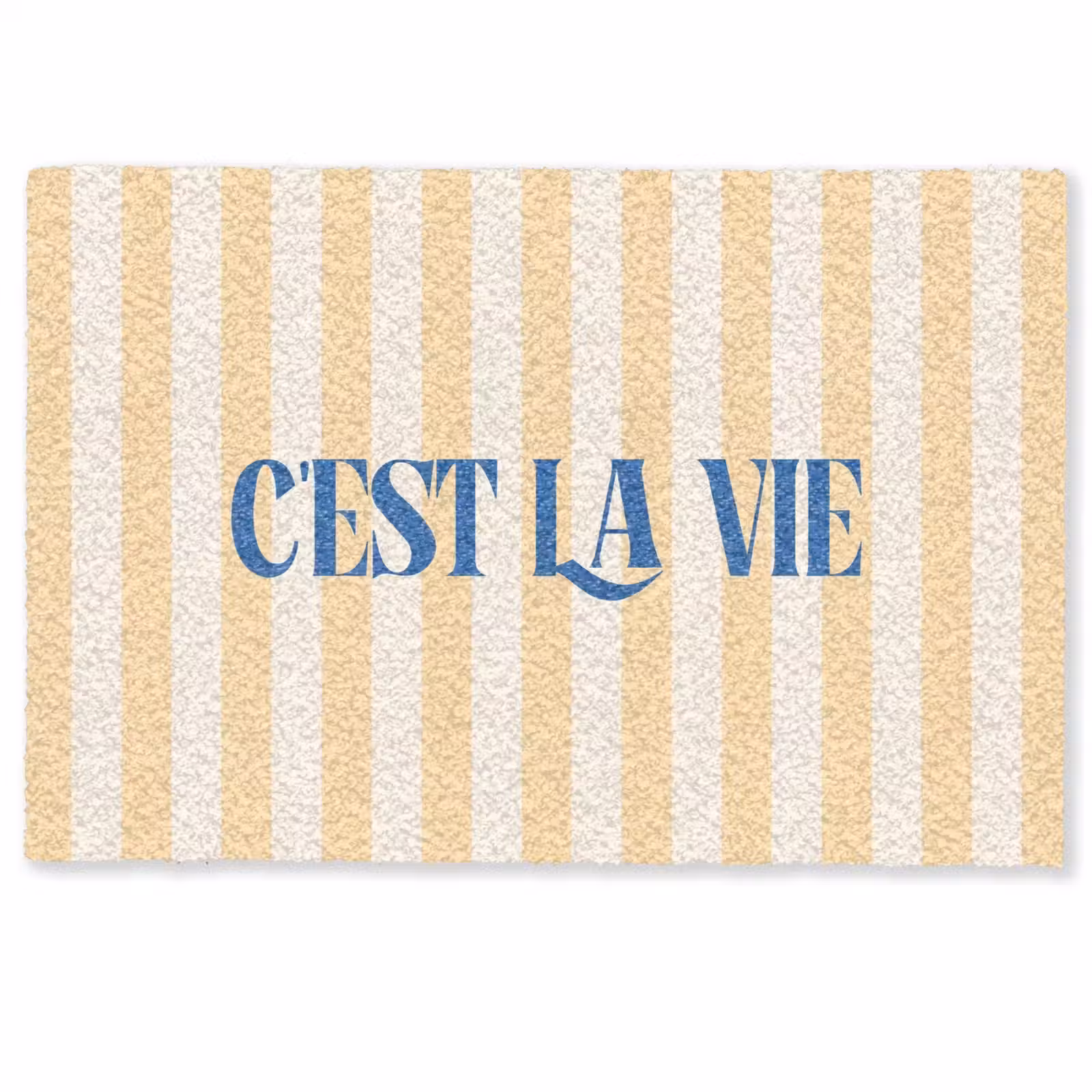 Deurmat - Blauw - Geel - Strepen - C'est La Vie — 1