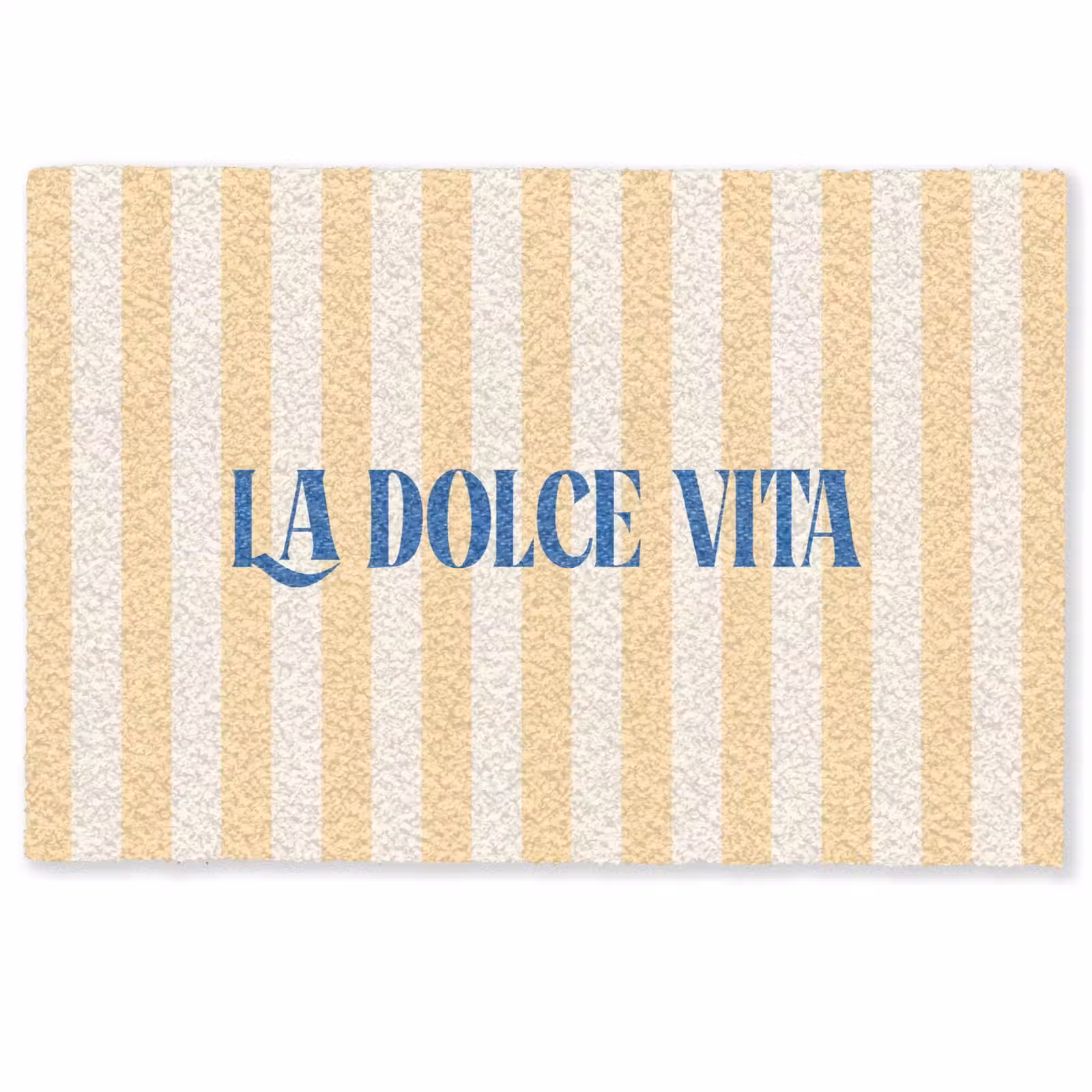Deurmat - Blauw - Geel - Strepen - La Dolce Vita — 1