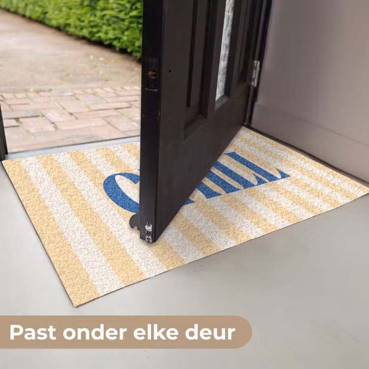 Deurmat - Blauw - Geel - Strepen - Chill — 7