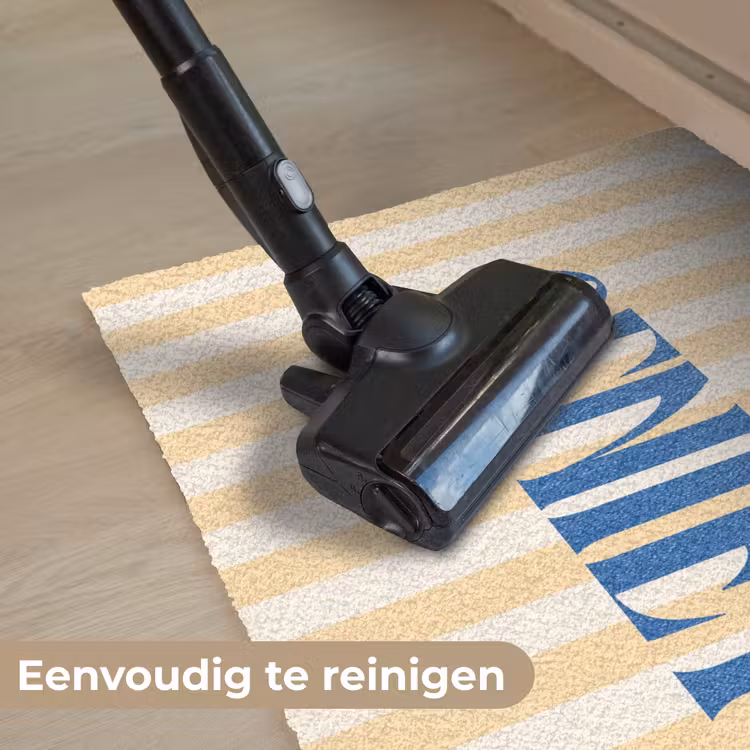Deurmat - Blauw - Geel - Strepen - Geniet — 9