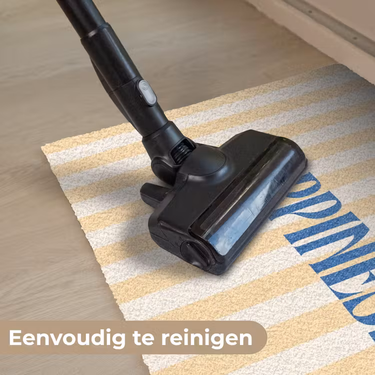 Deurmat - Blauw - Geel - Strepen - Happiness — 9