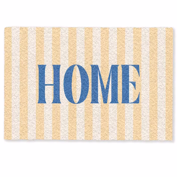 Deurmat - Blauw - Geel - Strepen - Home — 1