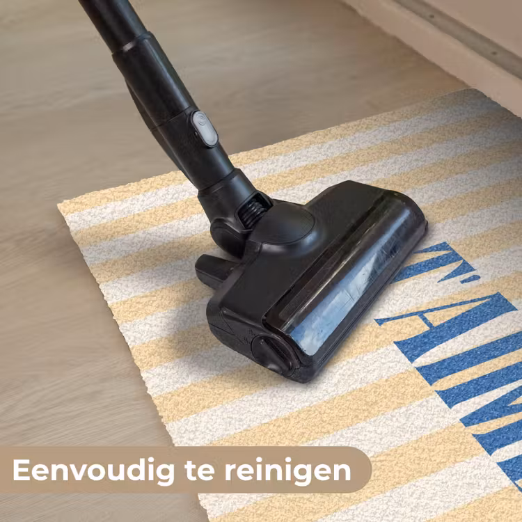 Deurmat - Blauw - Geel - Strepen - Je t'aime — 9