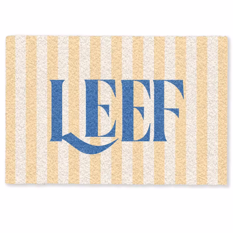 Deurmat - Blauw - Geel - Strepen - Leef — 1