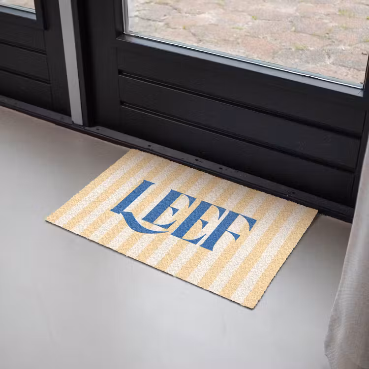 Deurmat - Blauw - Geel - Strepen - Leef — 2