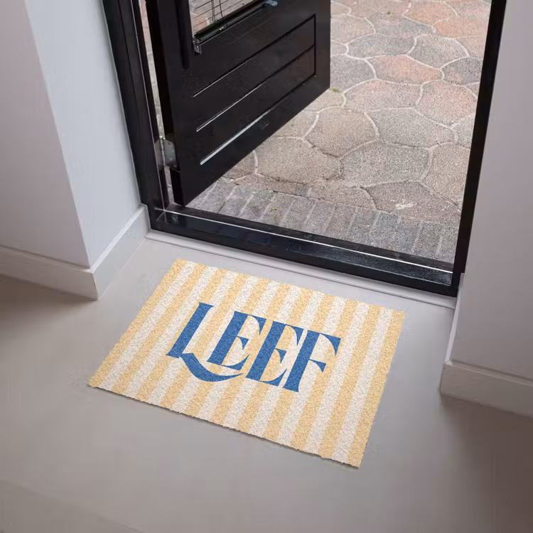Deurmat - Blauw - Geel - Strepen - Leef — 4