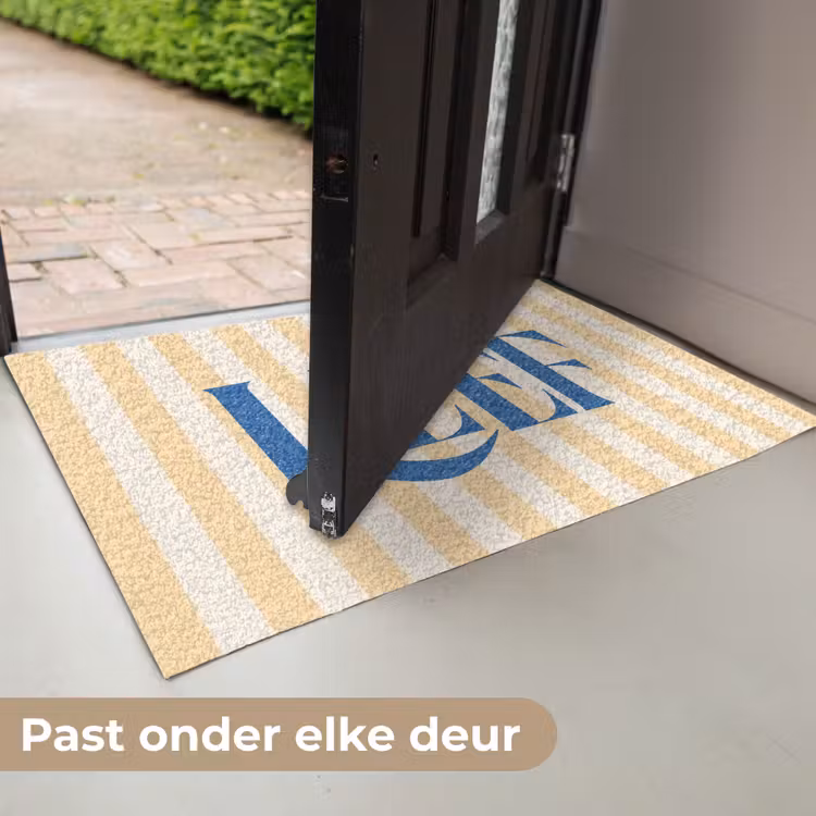 Deurmat - Blauw - Geel - Strepen - Leef — 7