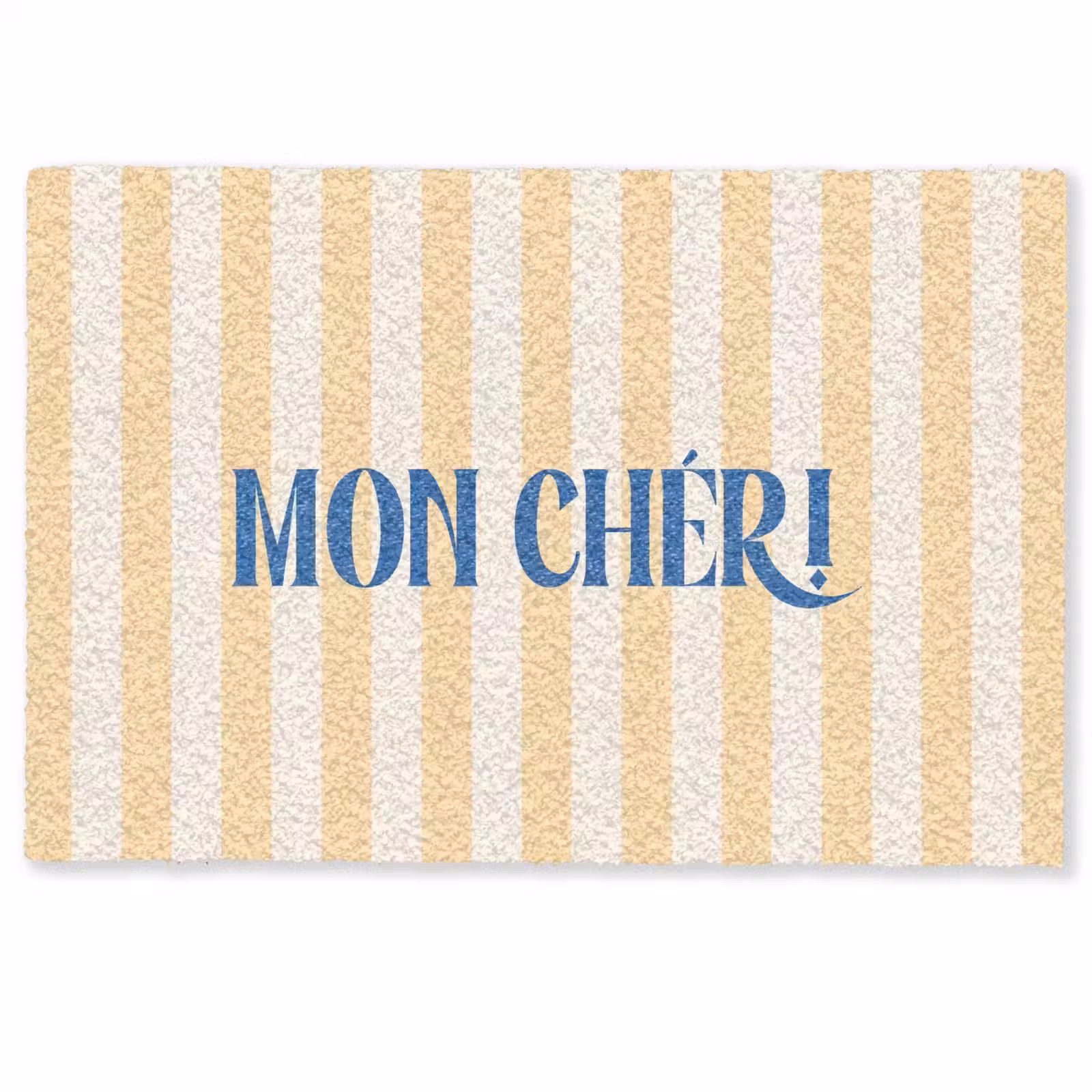Deurmat - Blauw - Geel - Strepen - Mon Chéri — 1
