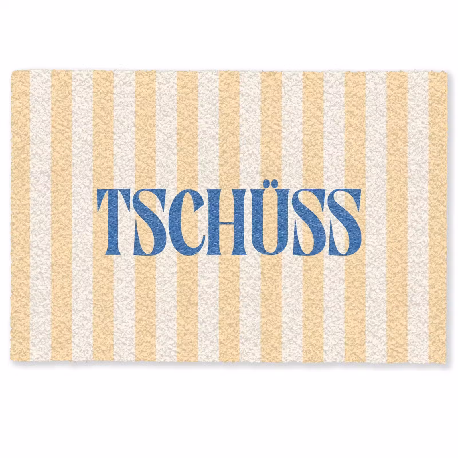 Deurmat - Blauw - Geel - Strepen - Tschüss — 1