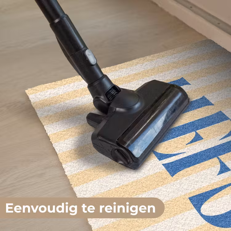 Deurmat - Blauw - Geel - Strepen - Liefs — 9