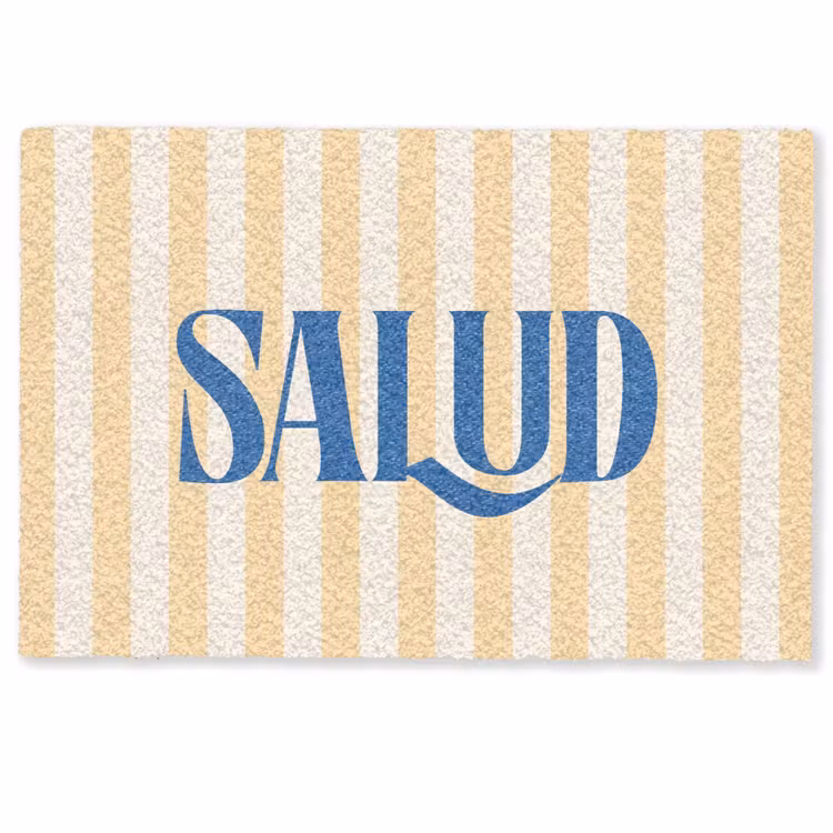Deurmat - Blauw - Geel - Strepen - Salud — 1