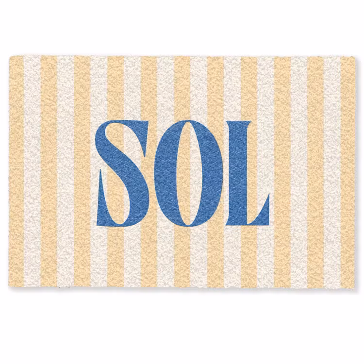 Deurmat - Blauw - Geel - Strepen - Sol — 1