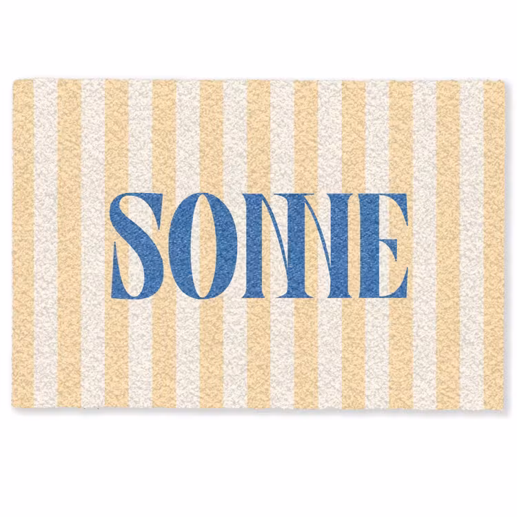 Deurmat - Blauw - Geel - Strepen - Sonne — 1